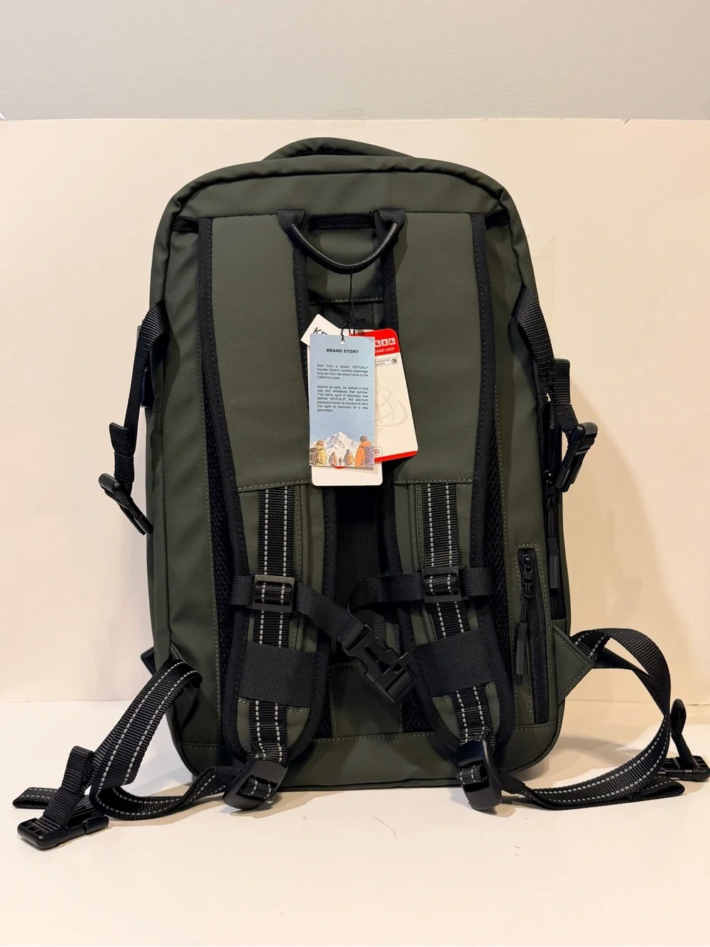 NWT Kevcalif Olive Green Vacuum Travel Backpack - Sporty Daypack